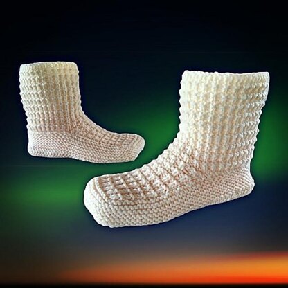 Textured Adult Bootie Slippers