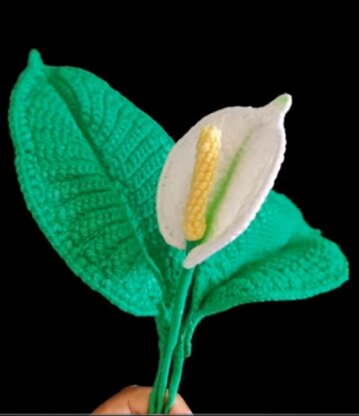 Crochet Peace Lily flowers