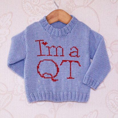 Intarsia - I'm a QT Chart - Childrens Sweater