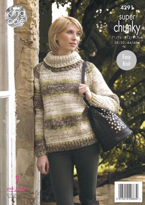 Sweater & Cardigan in King Cole Super Chunky - 4291 - Downloadable PDF