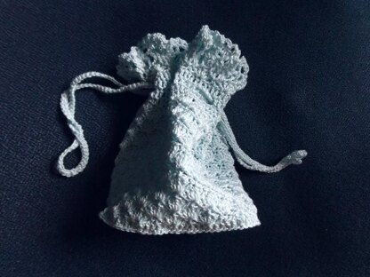 Crochet wedding reticule