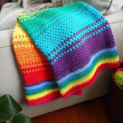 Rainbow Generation Blanket Crochet Pattern