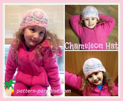 FREE Crochet Pattern - Chameleon Hat - Gone Fishin' - Pattern Paradise