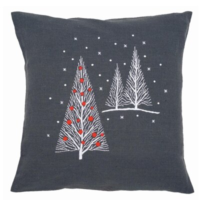 Vervaco Christmas Trees Embroidery Cushion Kit