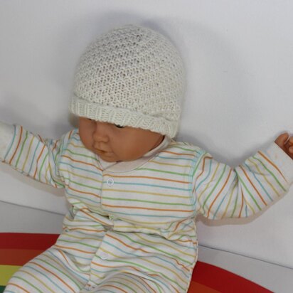 Baby Aran Swirl Beanie Hat Circular