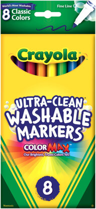 Crayola Ultra-Clean Color Max Fine Line Washable Markers - Classic Colors 8/Pkg