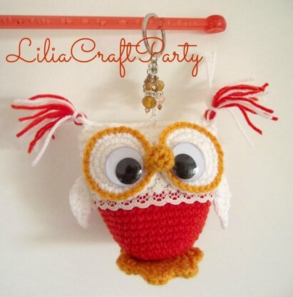 Crochet Owl Keychain