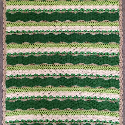 Fields of Green Baby Blanket