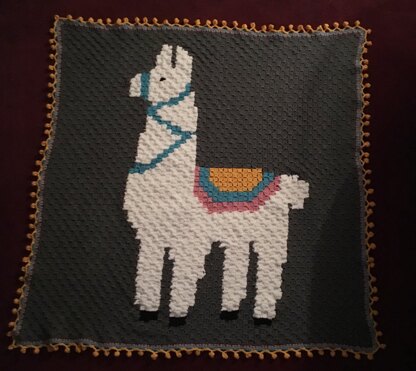 Llama baby blanket