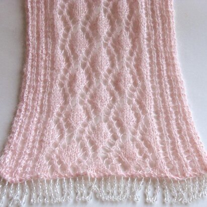 K670-Rose Trellis Scarf