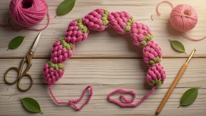 Crochet Strawberry Hair Band – PDF Pattern + Video Tutorial