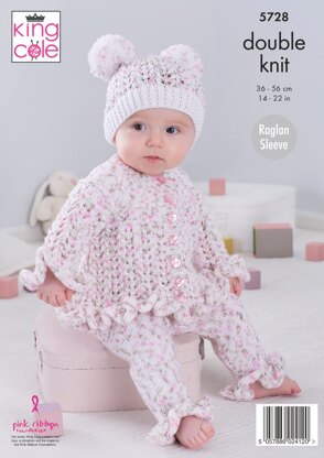 Baby Set Knitted in King Cole Double Knit - 5728 - Downloadable PDF