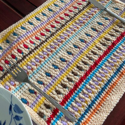 Reversible Rainbow Placemats