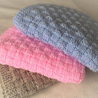 Quick and Easy Basket Weave Baby Blanket - knitting pattern