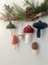 Knit Mushroom Christmas Ornaments