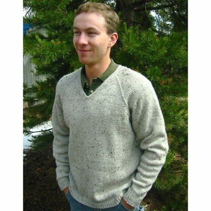 Knitting Pure & Simple 247 V Neck Down Pullover For Men