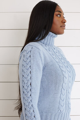 Aran Cable Cropped Cashmere Jumper