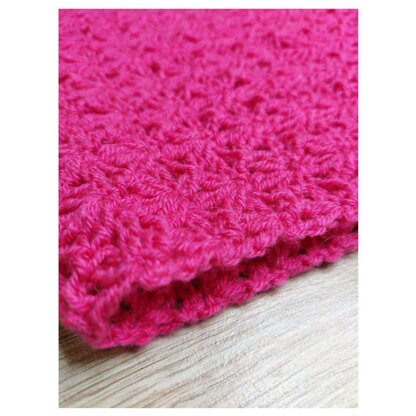 Pink throw stitch crochet pattern