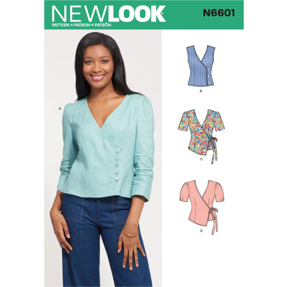New Look N6601 Misses' Tops 6601 - Paper Pattern, Size 8-10-12-14-16-18-20