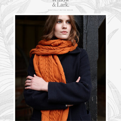 Catherine Scarf - Knitting Pattern For Women in Willow & Lark Ramble