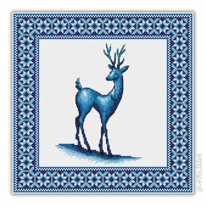 Deer Ornament Cross Stitch PDF Pattern