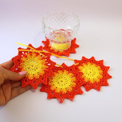 Crochet Coasters "Flashlight"