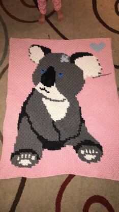 Girl Baby Koala Bear Love Afghan