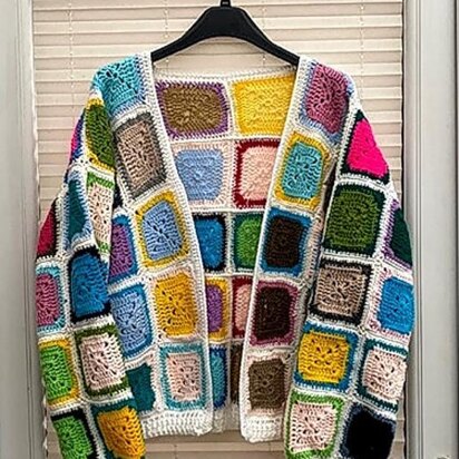 Granny Square Cardigan Crochet Pattern