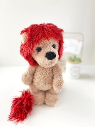 Сute plush lion