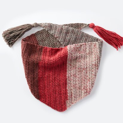 Crochet Kerchief Scarf in Caron Cakes - Downloadable PDF