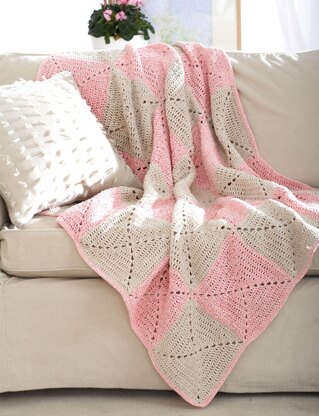Blanket in Bernat Handicrafter Cotton Twists - Downloadable PDF