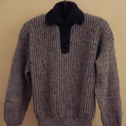 Placket Pullover Sweater