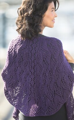 Flame Tree Shawl in Cascade Yarns Aegean Tweed - DK642 - Downloadable PDF