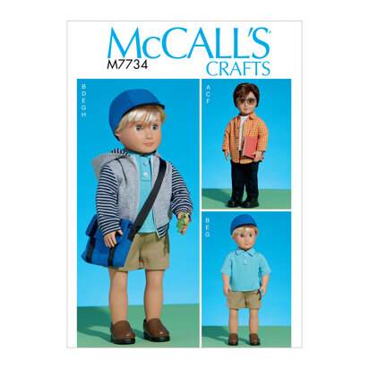 McCall's Clothes For 18" Doll M7734 - Paper Pattern One Size
