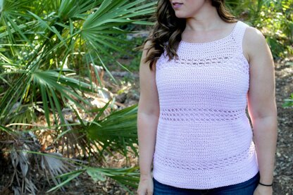 Blushing Eyelet Tank