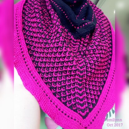 The love of spiders triangular shawl