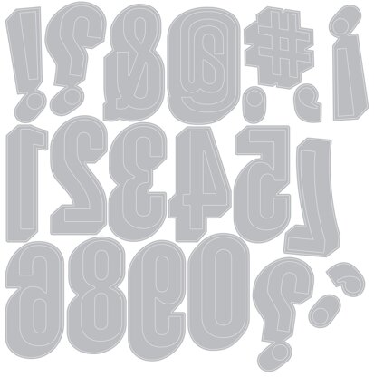 Sizzix Thinlits Dies By Tim Holtz 21/Pkg - Alphanumeric, Shadow Numbers