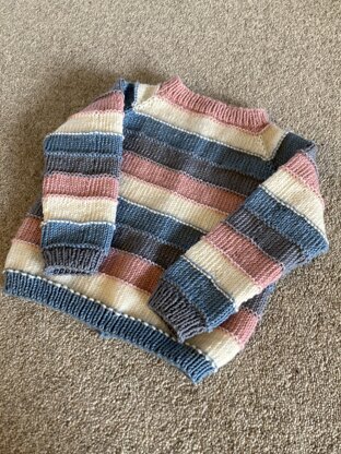 Rúa’s and Sam’s stripy jumpers