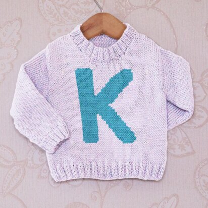 Intarsia - Letter K Chart - Childrens Sweater