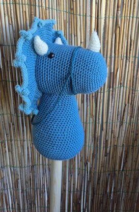 Hobby Horse Dragon Dinosaur Triceratops Unicorn Fairy Tale Crochet Plush Amigurumi