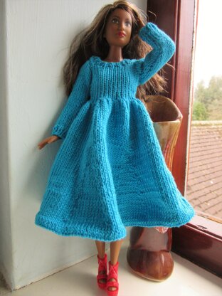 1:6th scale full skirted dress