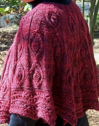 Drifting Leaves poncho