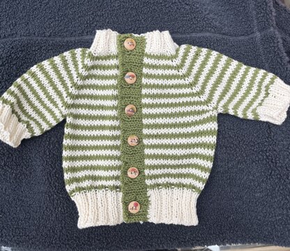 Coffee bean cardigan for Frank