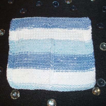 Dishcloth Calendar - April (umbrella) - knitting pattern