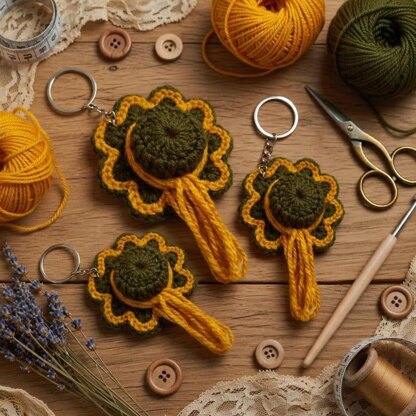 Crochet hat keychain Pdf + Video Tutorial