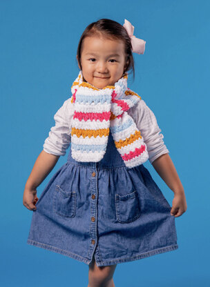 Squishy Scarf - Free Crochet Pattern For Kids in Paintbox Yarns Chenille by Paintbox Yarns