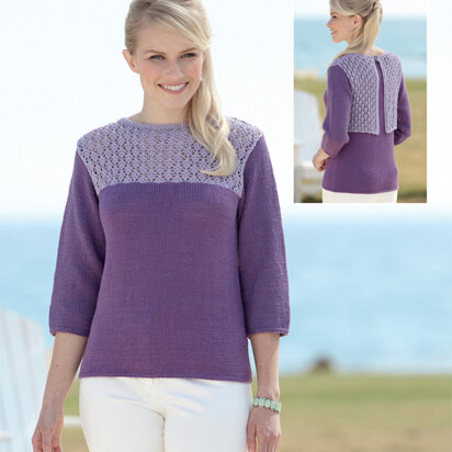 Women's Top in Sirdar Cotton DK - 7503 - Downloadable PDF