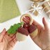 Acorns with leaf crochet pattern Baby rattle toy Amigurumi teether ring Sensory toy pattern