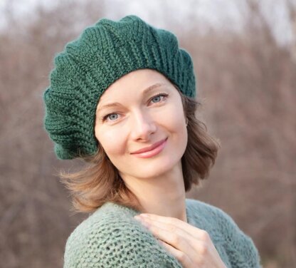 Leaf and Flower Beret