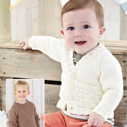 Boys Cardigan & Sweater in Sirdar Supersoft Aran - 4903 - Downloadable PDF